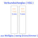 Verbundsicherheitsglas ( VSG ) 10mm aus TVG Weißglas