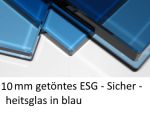 10 mm getöntes ESG parsol blau