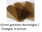 10mm getöntes farbiges Floatglas / Normalglas / Parsol Bronze