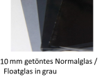 10 mm getöntes farbiges Floatglas / Normalglas / Parsol grau