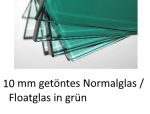 10mm getöntes farbiges Floatglas / Normalglas /  Parsol grün