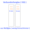 Verbundsicherheitsglas ( VSG ) 12mm aus ESG Weißglas