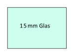 Floatglas / Normalglas 15mm