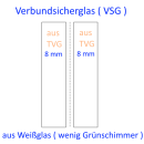 Verbundsicherheitsglas ( VSG ) 16mm aus TVG Weißglas