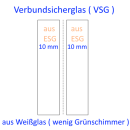 Verbundsicherheitsglas ( VSG ) 20mm aus ESG Weißglas