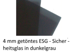 4 mm getöntes ESG Dark grey / dunkelgrau