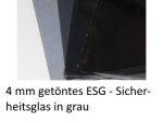 4 mm getöntes ESG Parsol grau