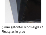 6 mm getöntes farbiges Floatglas / Normalglas / Parsol grau