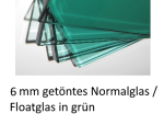 6mm getöntes farbiges Floatglas / Normalglas /  Parsol grün