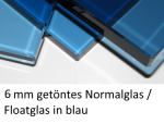 6mm getöntes farbiges Floatglas / Normalglas / Parsol blau