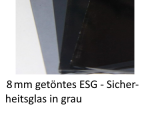8 mm getöntes ESG Parsol grau