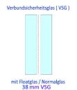 Verbundsicherheitsglas aus Floatglas / VSG 38mm